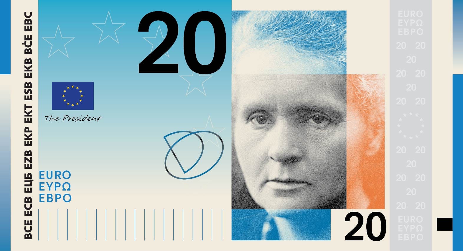 Projekt A przyszłego banknotu 20 euro