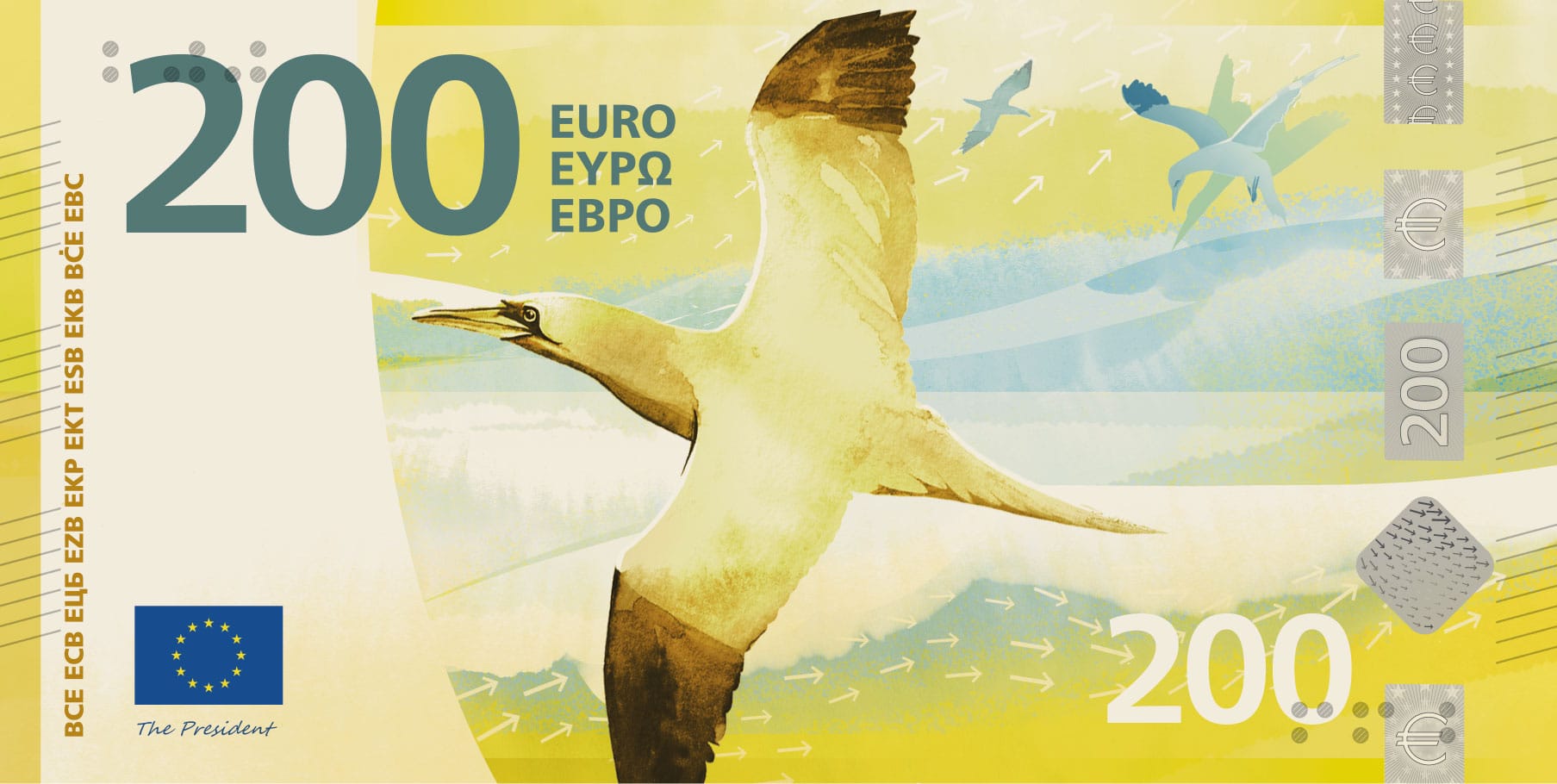 Projekt H przyszłego banknotu 200 euro